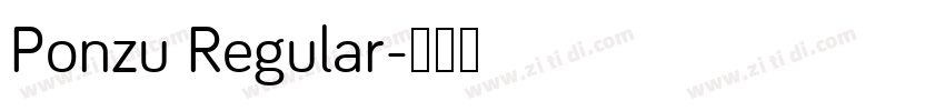 Ponzu Regular字体转换